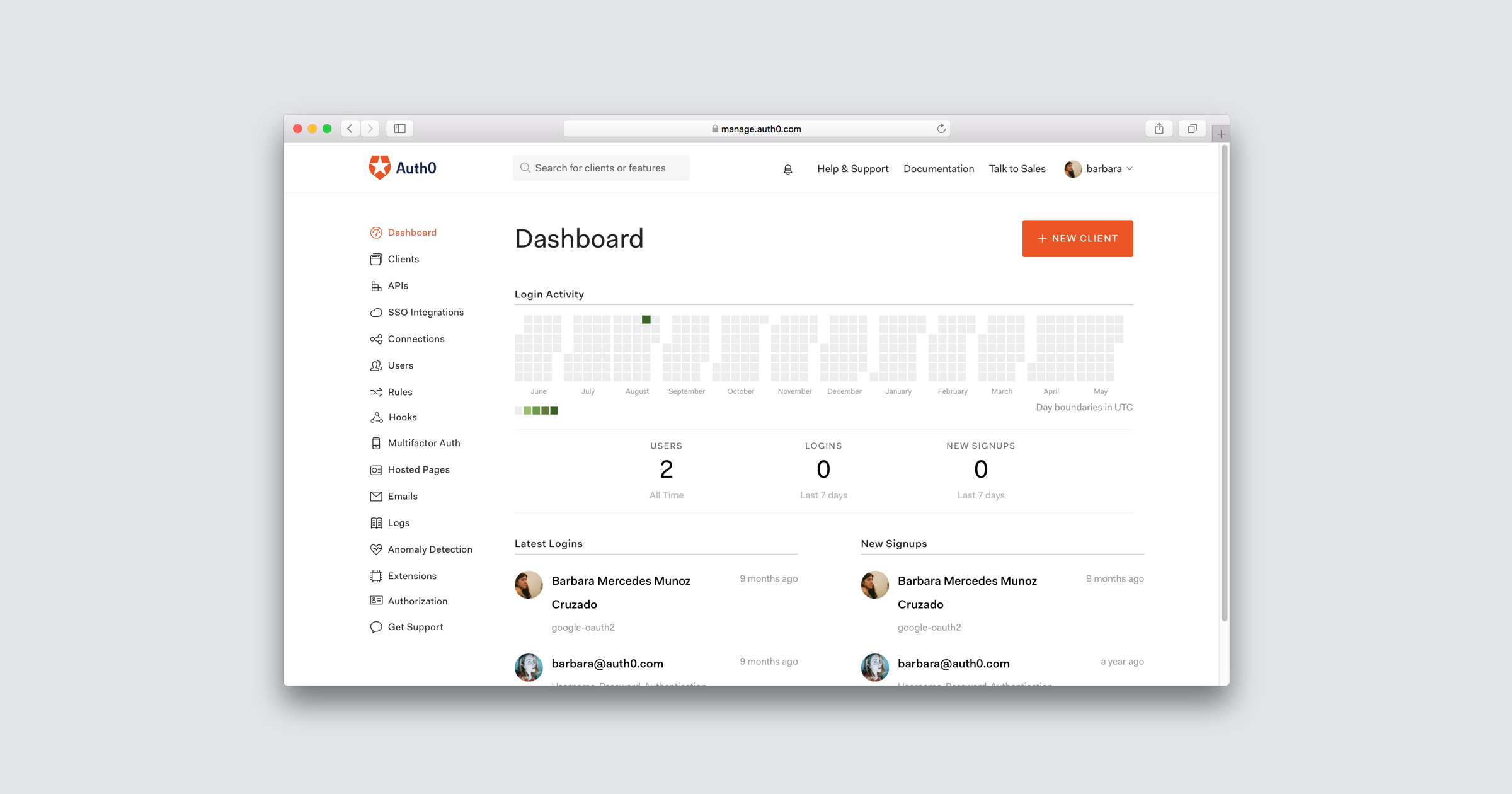 Gestión de Auth0